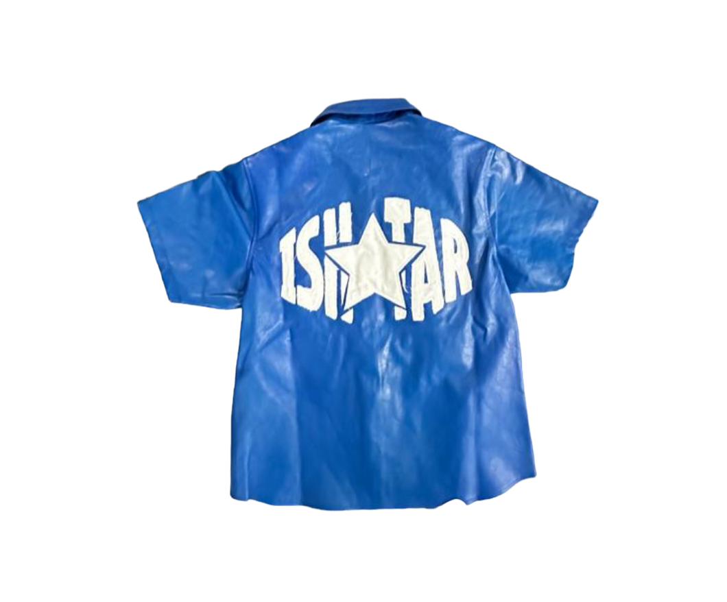 Ishtar Blue Leather Shirt