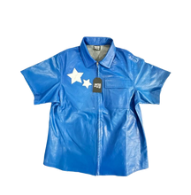 Load image into Gallery viewer, Ishtar Blue Leather Shirt
